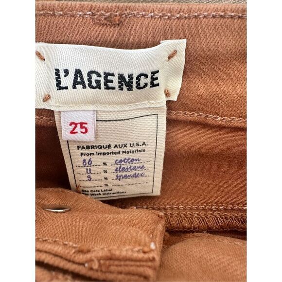 L’Agence Women’s Brown Josie High Rise Jeans, NWOT, size 25 - Picture 2 of 11